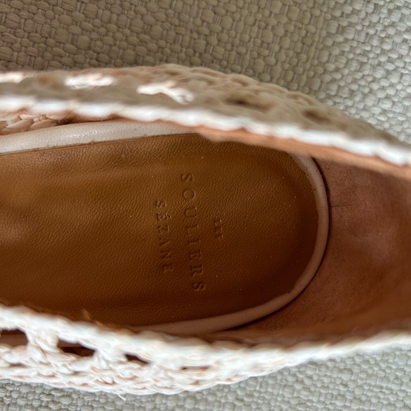 Souliers Sezanne Low Anya Ballerina Flats Ivory  Size 10 IT 41 - Picture 4 of 7